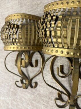 Vintage Homco Metal Wall Sconces